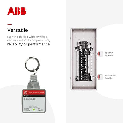 THOMESURGEP by ABB • SurgePro™ Surge Protective Device • Externally Mounted Wired Residential SPD for Retail and Home • Type 1 SPD • Safe, Reliable, and Functional