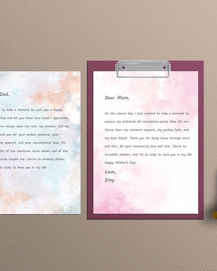 DUGUTUL Watercolor Stationary Paper, 100 gsm Printer Paper 8.5 x 11, 12 designs, Double-Sided, Colored Paper for Writing Letters and Invitations, Writing Paper for Business or Personal Use (48)