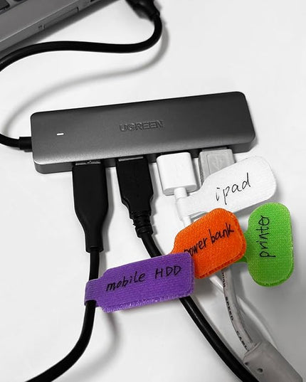 30 Pcs Multi-Color Cable Labels, Write On Cord Wire Labels, Electronic Cable Identification Tags for Electronics, Computers Cable Management and Identification, Assorted Colors