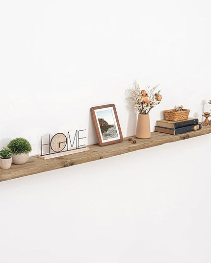 72 inch Floating Shelves for Wall, 8" Deep Rustic Reclaimed Barnwood Shelves, Floating Shelf Wall Hanging Shelves with Invisible Heavy-Duty Metal Bracket | Wall Mounted | Farmhouse Style, 1PC,Natural