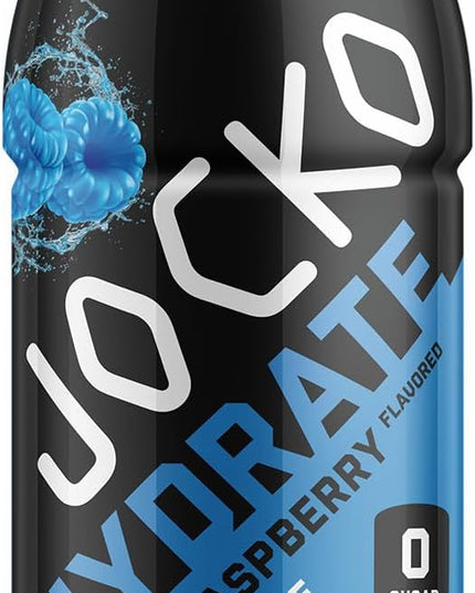Jocko Fuel Hydrate Electrolyte Drinks - Sports Drink Hydration Amplifier, Thirst Quencher - Scientifically Formulated Electrolyte Blend Blue Raspberry 16 Oz (12 Pack)