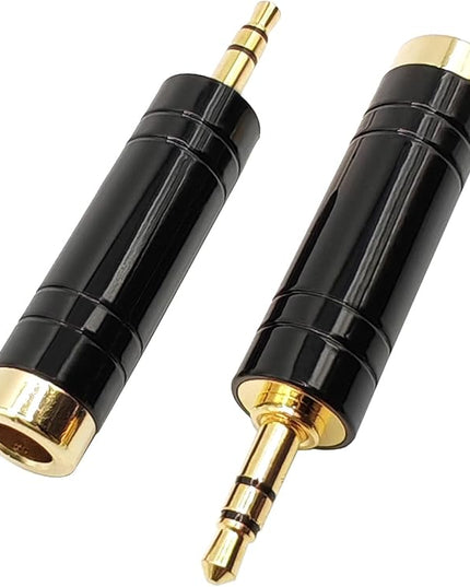 Voluty Tek 6.35MM Female to 3.5MM Male Headphone Adapter 1/4 to 1/8 Audio Stereo Adapter for Headphone 2PCS