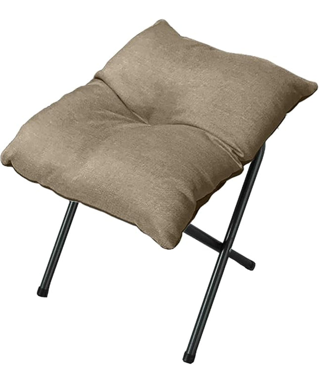 Foldable Foot Rest Stool for Under Desk or Sofa - Office Footrest Ottoman, Portable Leg Rest for Home & Office (Khaki)