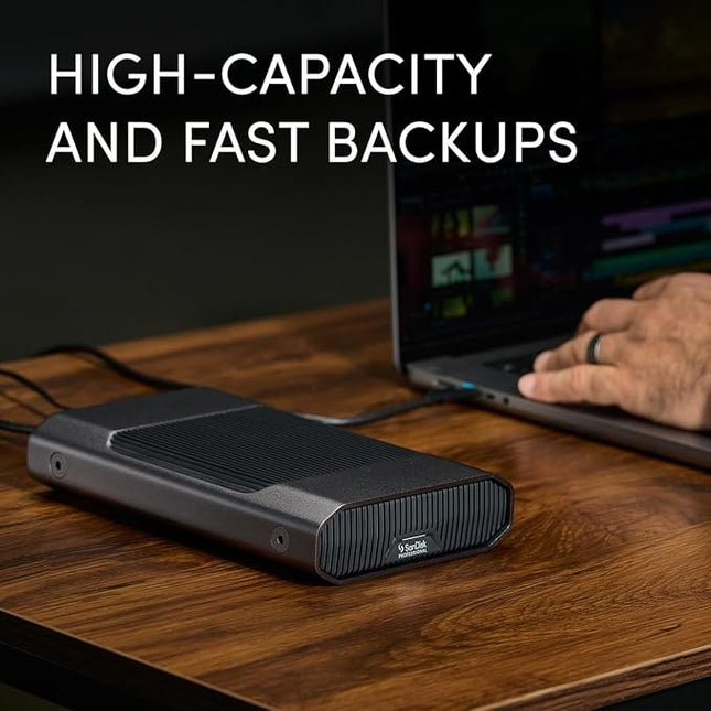 SanDisk Professional 6TB G-Drive Enterprise-Class External Desktop Hard Drive - 7200RPM Ultrastar HDD Inside, USB-C (10Gbps), USB 3.2 Gen 2, Mac Ready - SDPHF1A-006T-NBAAD