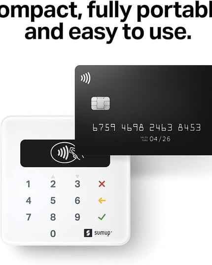 SumUp Plus Card Reader, Bluetooth - NFC RFID Credit Card Reader for Smartphone