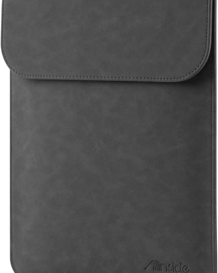 Allinside 13 inch Laptop Sleeve Case for with MacBook Air 13 2018–2025 (M2 A2681 M3 A3113 M4 A3240)/MacBook Pro 13 2016–2022 (A2251 A2289 A2338 M1 M2), PU Suede Leather Laptop Case Cover, Black