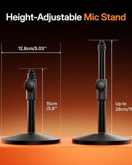 MAONO PD200W Hybrid Wireless Podcast Microphone for PC, Dynamic XLR USB Mic with Desktop Stand, Software, Noise Cancellation, for Vocal Recording, Streaming, Content Creation, Home Studio, Voiceover