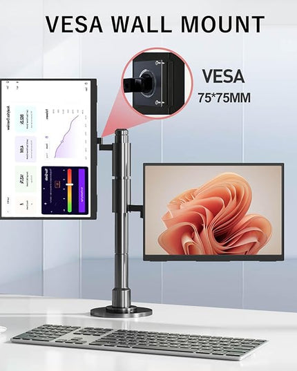Portable Monitor 10.5'' 1920x1280 Second External Monitor for Laptop 3:2,100％sRGB,w/45° Adjustable Stand,HDMI USB-C Computer Display for Laptop PC Phone Mac
