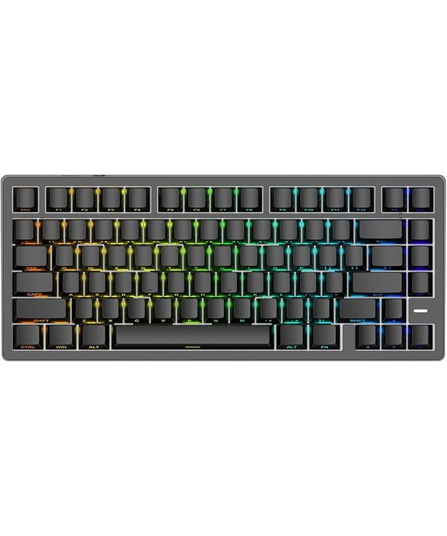 Mars75 Wired Magnetic Switch Keyboard, 75% Layout,0.001MM RT Accuracy, 8KHZ Polling Rate/Latency As 0.125MS/256KHZ Single Key Scan Rate/ARGB，Hot Swappable Gaming Keyboard(Black)