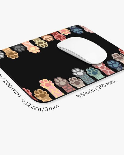 Square Mouse Pad Cute Cat Claw,Personalized Premium-Textured Custom Mouse Mat Design,Washable Mousepad Cloth,Non-Slip Rubber Base Computer Mouse Pads for Wireless Mouse