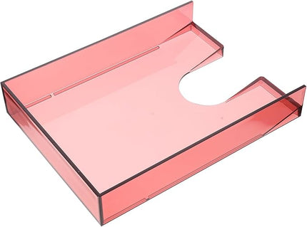 Stackable A4 Document Storage Box with Lid, Plastic File Organizing Case for Office Desktop Filing and Paper Holder