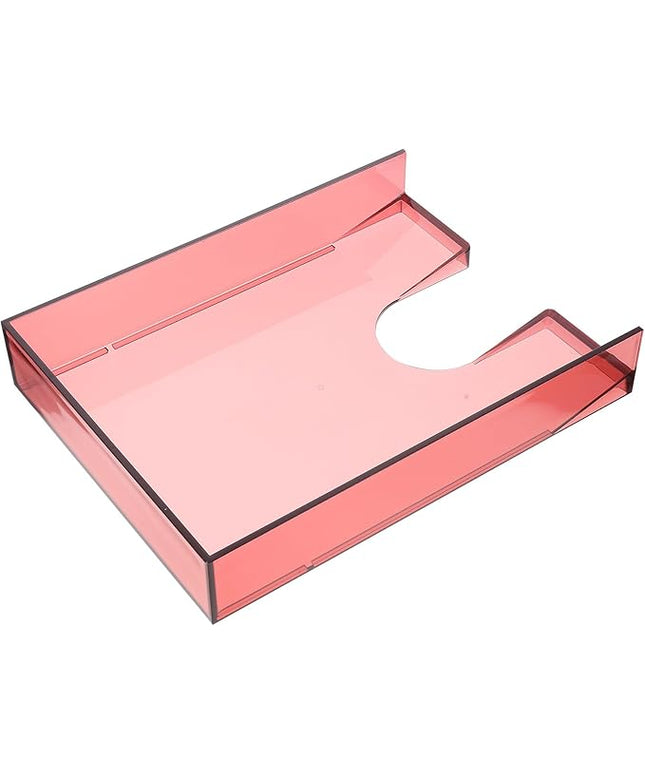 Stackable A4 Document Storage Box with Lid, Plastic File Organizing Case for Office Desktop Filing and Paper Holder