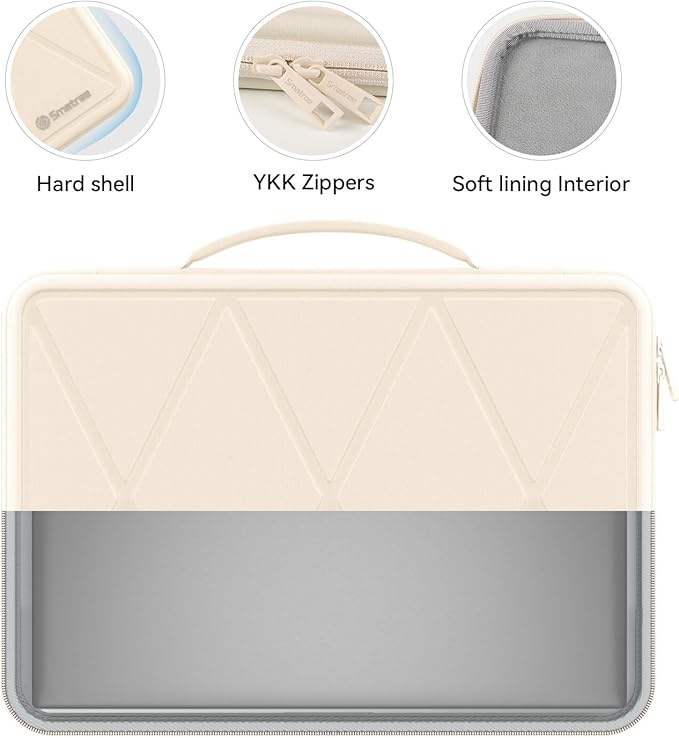 Smatree Hard EVA Protective Sleeve Case Compatible for 16 inch ASUS Vivobook 16X OLED K3605, for 15.6 inch ASUS TUF Gaming A15 2021, Anti-Shock and Waterproof Laptop Case, White (X8280W)