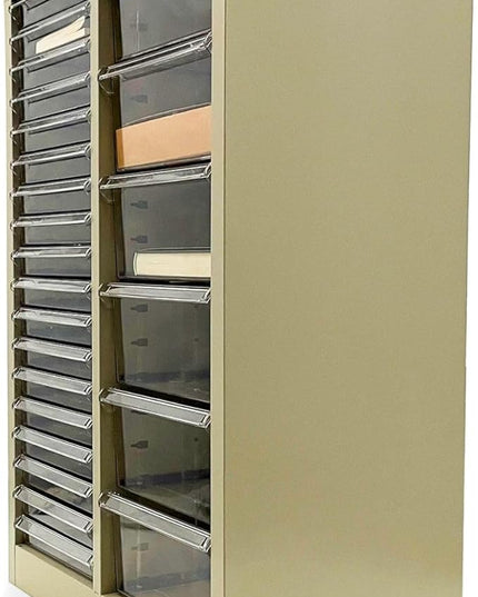 File Cabinet 24 Transparent Drawers Vertical Home Office Storage Cabinet Paper Organizer Document Filing for Small Parts