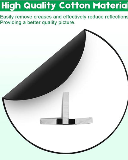 Portable Black White Screen Chair, 57 in Greenscreen Backdrop with Stand Double Sided Foldable Green Background, Chroma Key, for Photography Streaming Gaming Photo Zoom Video Chats and Meeting