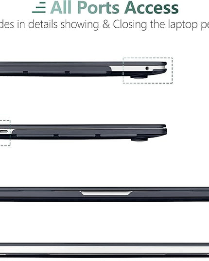 DONGKE Compatible with MacBook Pro 13 inch Case 2024 2023-2020 Release A2338 M2/M1 A2251 A2289 with Retina Display & Touch ID, Plastic Hard Shell & Keyboard Cover & Screen Film - Abstract Mountain