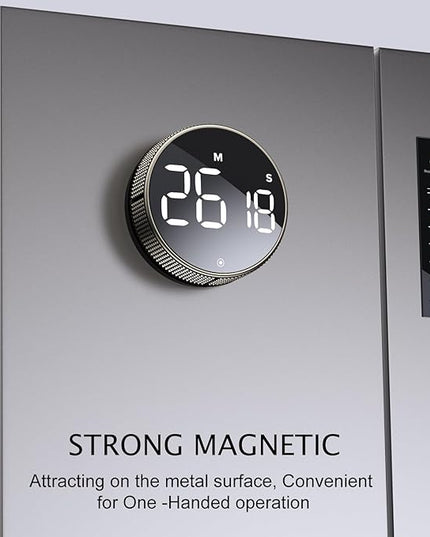BlueSnail Kitchen Timer with LED Digital Display Smart Efficana for Home Classroom Gym Office, Volume and Brightness Adjustable Productivity Timer (Guncolor)