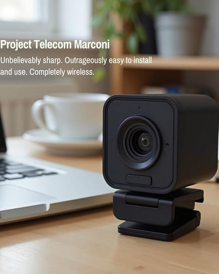 Project Telecom 1080p Wireless Webcam with Microphone – USB PC Camera for Laptop & Desktop Full HD Streaming Web Camera for Video Calls, Zoom, Remote Meetings – Plug & Play USB Web Cam