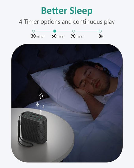Portable White Noise Sound Machine for Adults, Baby - Brown/Pink/White Noise Machine：Rechargeable Battery, Headphone Jack, 21 Sounds, Nonstop Play & Sleep Timer, Memory Function, Home, Office,Travel