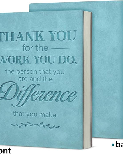 Office Notebook Thank You for the Work You Do Leather Journal Thank You Gifts for Coworkers, Employee Appreciation Gifts