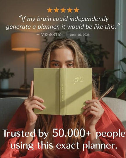 The ADHD Planner for Adults - Undated Daily & Weekly ADHD Journal for Disorganized People, 90 Days - Habit Tracker, Record Emotions & Mood - Academic Goals - Structure & Focus for Adults Brains