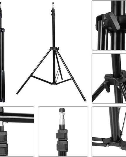 SLOW DOLPHIN Photo Video Studio 10x7ft(WxH) Adjustable Backdrop Support System Kit Background Stand with Carry Bag