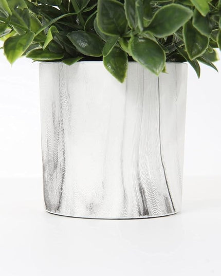 Hollyone Faux Plants Indoor Artificial Mini Potted Plants Plastic Green Plant Small Fake Plants Eucalyptus Decor in Pots for Home Table Room Bathroom Decor