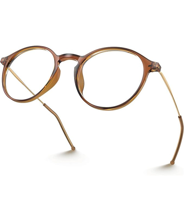VISOONE Round Lightweight Blue Light Blocking Glasses Women Men Fashion Cute Thin Eyewear Niko