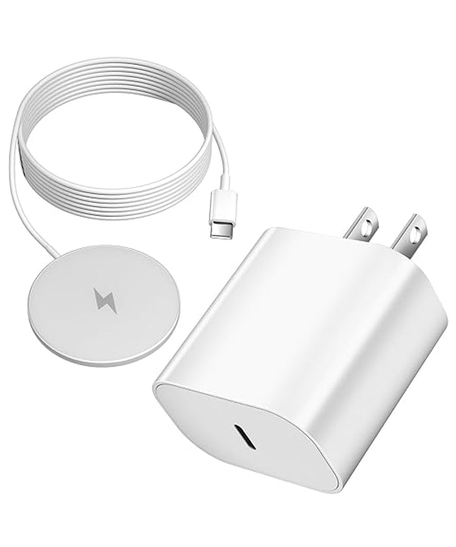 Magnetic Wireless Charger 6FT 15W Apple MagSafe Charger Fast Charging Pad & USB C Chargers Block,Quick Wireless Mag-Safe Chargers for iPhone 16 ProMax/16 Pro/16e/15 ProMax/15 Plus/14/13/12/AirPods 3/2