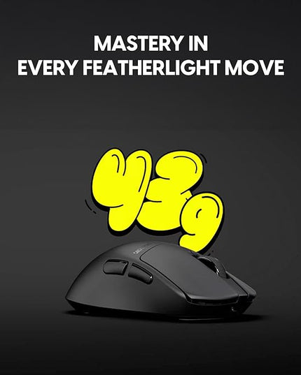 Pulsar Gaming Gears X3 LHD Crazylight Wireless Gaming Mouse, Ultra Lightweight 1.51 oz (43g), Hybrid Ergonomic, Optical Switch, 32000 DPI, 750 IPS, XS-1 Sensor, 8k Compatible (Left-Handed, Jet Black)