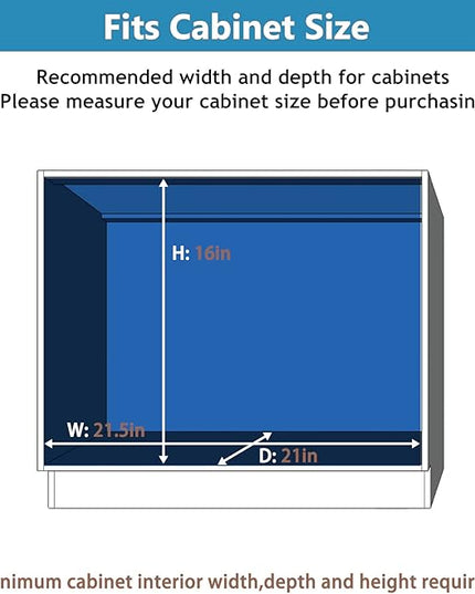 LOVMOR 2 Tier Individual Pull Out Cabinet Organizer 20" W x 21" D, Slide Out Kitchen Cabinet Storage Sliding Shelves