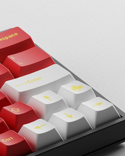 Sumgsn 160 Keys Doubleshot Keycaps Cherry Profile Classic Red Keycaps Set 7u Spacebar Fit for 61/64/87/104/108 Cherry Mx Switches ISO ANSI Layout Mechanical Keyboards Alice Keyboards