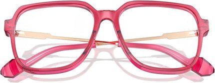 VISOONE Oversized Blue Light Blocking Glasses with Chic Square TR90 Frame and Metal Temple for Women Men REMY