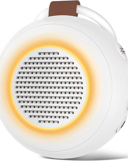 iMosleep Sound Machine Noise Machine with 30 Soothing Sounds 12 Night Lights 4 Timers Memory Function 32 Level Volume Rechargeable Battery for Sleeping Working Relaxing for Baby Adults Kids White