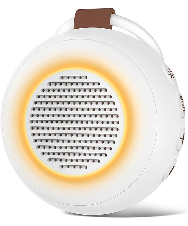 iMosleep Sound Machine Noise Machine with 30 Soothing Sounds 12 Night Lights 4 Timers Memory Function 32 Level Volume Rechargeable Battery for Sleeping Working Relaxing for Baby Adults Kids White