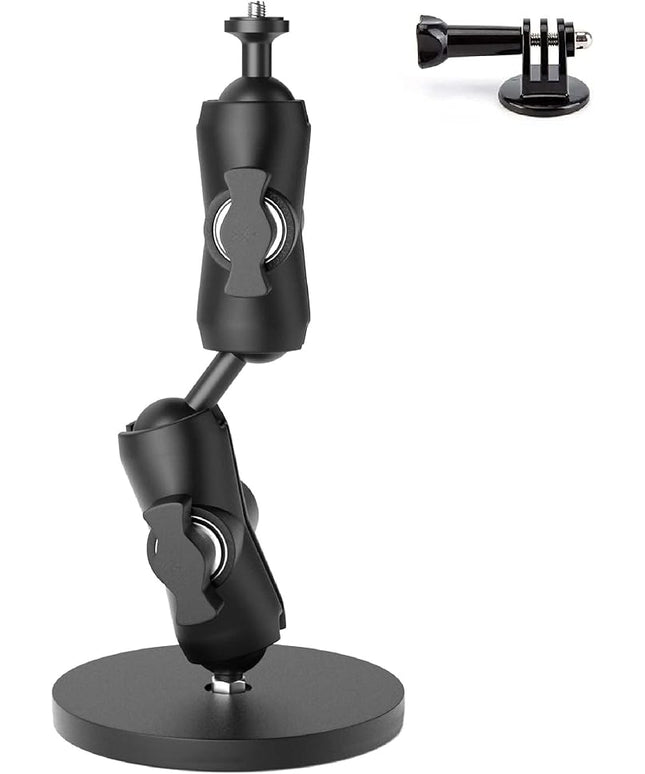 60 LBS Heavy Duty Magnetic Camera Mount for Gopro, USMG-02 for Gopro Hero 13/12/11/10/9/8/Insta360 x5/4/3/Action Camera Strong Magnetic Base kit with Double Socket Arm and 1" Ball Head…