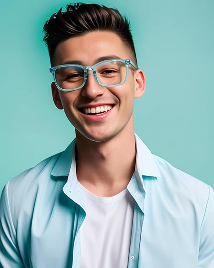 VISOONE Blue Light Blocking Glasses Square with Anti Computer Glare for Gaming Women and Men MONTANA