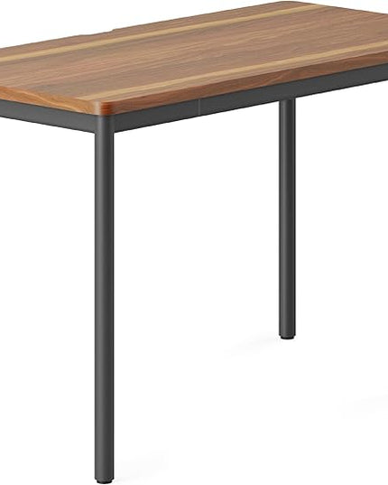 Branch Daily Desk - Functional at Home Office Desk with Effortless Assembly, Timeless Design, Rounded Corners, and Built-in Cable Notch - 36” W x 28.5” H x 24” D - Walnut Work Table