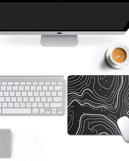 Abstract Topographic map Square Mouse pad, Texture, Waterproof, Anti Slip Rubber Base, Computer Mouse pad, Laptop Mouse pad