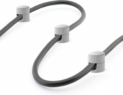 Cable Anchors for Desk Organization White | Premium Aluminum Cord Organizers | Charger + Cable Management Clips for Home & Office | Stylish, Sturdy, & Functional | (3 Pack)