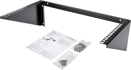 StarTech.com 6U Wall Mount Patch Panel Bracket – 19 in – Steel - Vertical Mounting Bracket for Networking and Data Equipment , TAA (RK619WALLV)