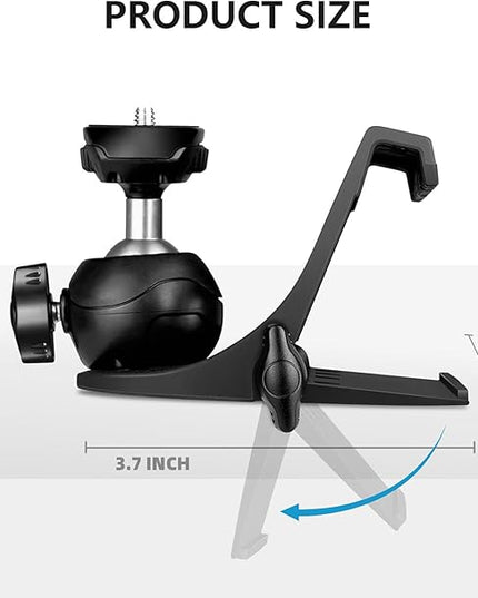 RAUBAY 【CM01】 Monitor Top Camera Mount Clamp, Hanging Webcam Stand with 1/4" Screw, Suitable for Flat-Screen Monitors, for Live Stream, Video Conferencing, YouTube, TikTok, etc.