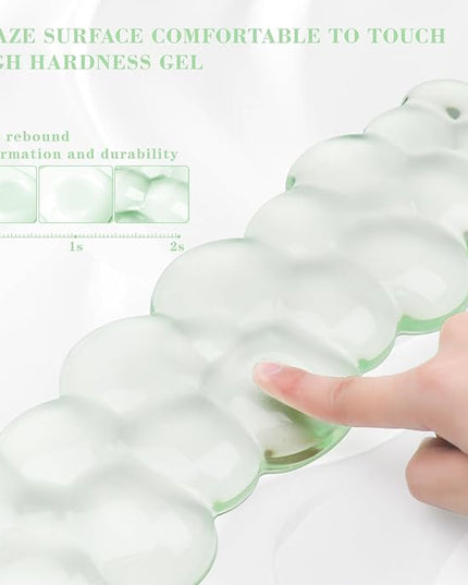 Gel Cloud Keyboard and Mouse Wrist Rest, Cute Wrist Support and Arm Support Rest for Typing Pain Relief，Suitable for Office/Computer/Laptop/Gaming Set-Green