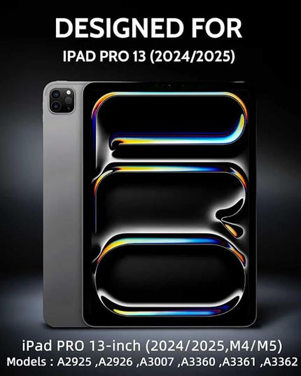 Peslv 360° Privacy Screen for iPad Pro 13 Inch M4/M5 [2024/2025 7th/8th Gen], Anti Glare Blue Light Spy Filter Private Cover, High Sensitive Bubble-Free Easy Install Black Security Protector