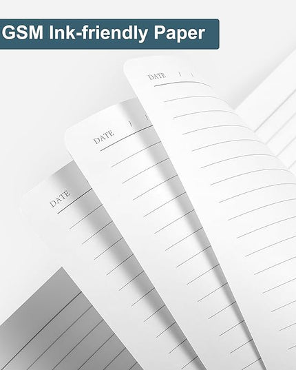 CAGIE Lined Journal Notebook, 320 Pages College Ruled Notebook, 100 Gsm Paper Thick Journal, A5 Hardcover Leather Journals for Writing Women Men, 5.7x8.3 In, Blue