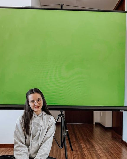 Arozzi Ultrawide Green Screen 63" x 62" Portable Collapsible Wrinkle-Resistant Chromakey Greenscreen Background for Photography and Video Collapsible