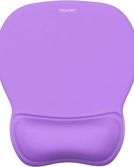 TECKNET Gel Mouse Pad with Wrist Rest, Ergonomic Office Mousepad with Wrist Support - Non-Slip & Smooth Surface Comfortable Desk Accessories Mat for Office, Gaming and Study - Purple