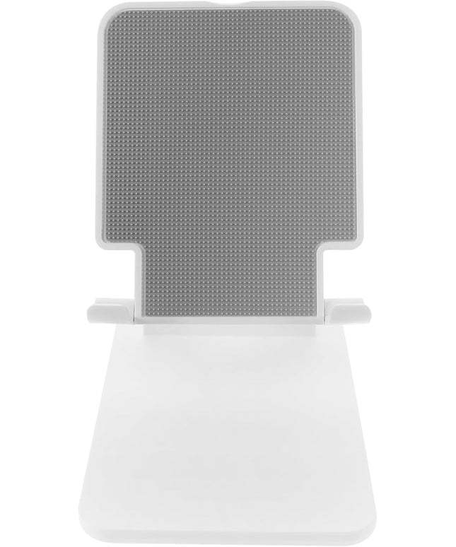 MERRYHAPY Foldable Tablet Stand Adjustable Aluminum Alloy Tablet Holder for Desk Use, Compact Desktop Bracket Compatible with Ipad and Smartphones, Pearl White