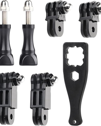 HSU Adjust Arm Straight Joints Mount, Long and Short Same Direction Straight Joints Mount for GoPro Hero 13 12 11 10 9 8 7 6 5 4 3 3+ 2 1, AKASO Campark and Other Action Cameras