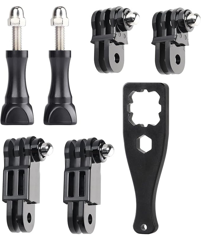 HSU Adjust Arm Straight Joints Mount, Long and Short Same Direction Straight Joints Mount for GoPro Hero 13 12 11 10 9 8 7 6 5 4 3 3+ 2 1, AKASO Campark and Other Action Cameras